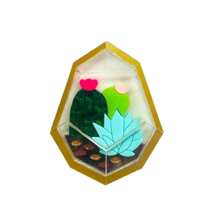 Succulents - Terrarium with Two Cactus - Pin by Makokot Design image 2