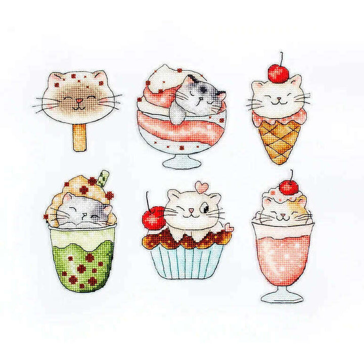 Summer Kitties Kit L8089 Counted Cross Stitch Kit