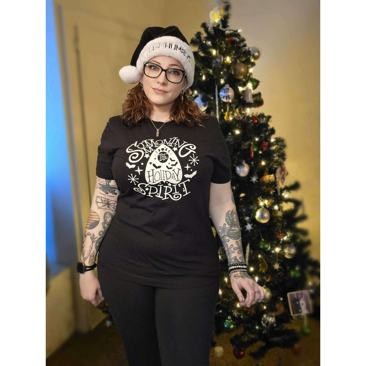 "Summoning the Holiday Spirit" Planchette Ouija Spooky Holiday Tee - Unisex Shirt
