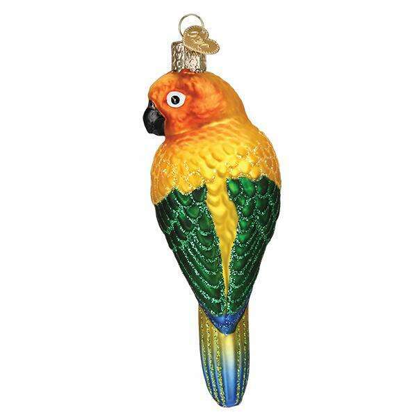 Old World Christmas Sun Conure Blown Glass Ornament