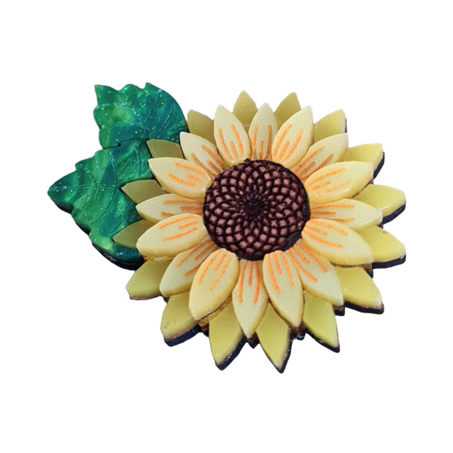 Sunflower Pin Brooch by Cherryloco Jewellery 1