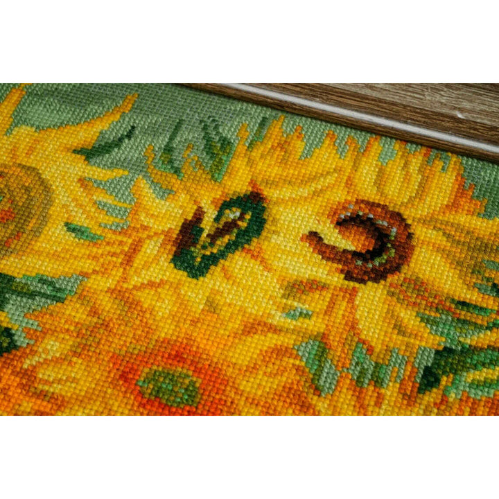 Sunflowers after V. Van Gogh's Painting R2032 Counted Cross Stitch Kit