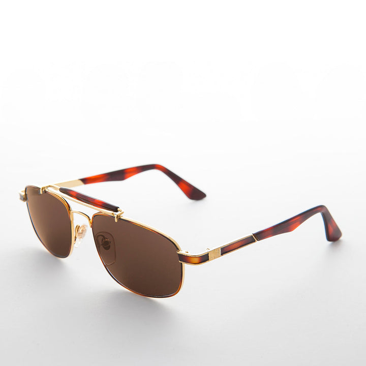 Narrow Rectangular Vintage PIlot Sunglass - Chipper