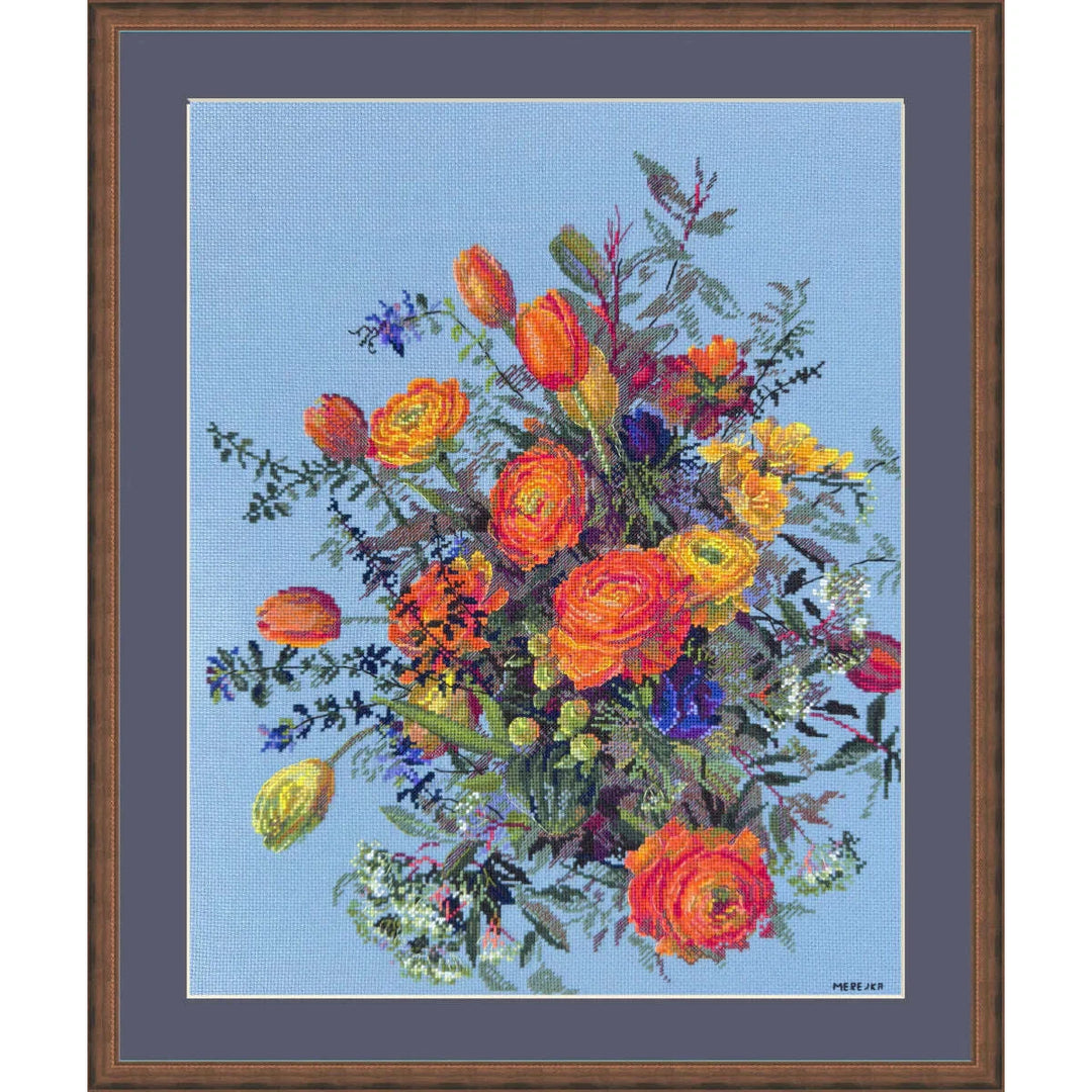 Sunlit Petals K-270 Counted Cross-Stitch Kit