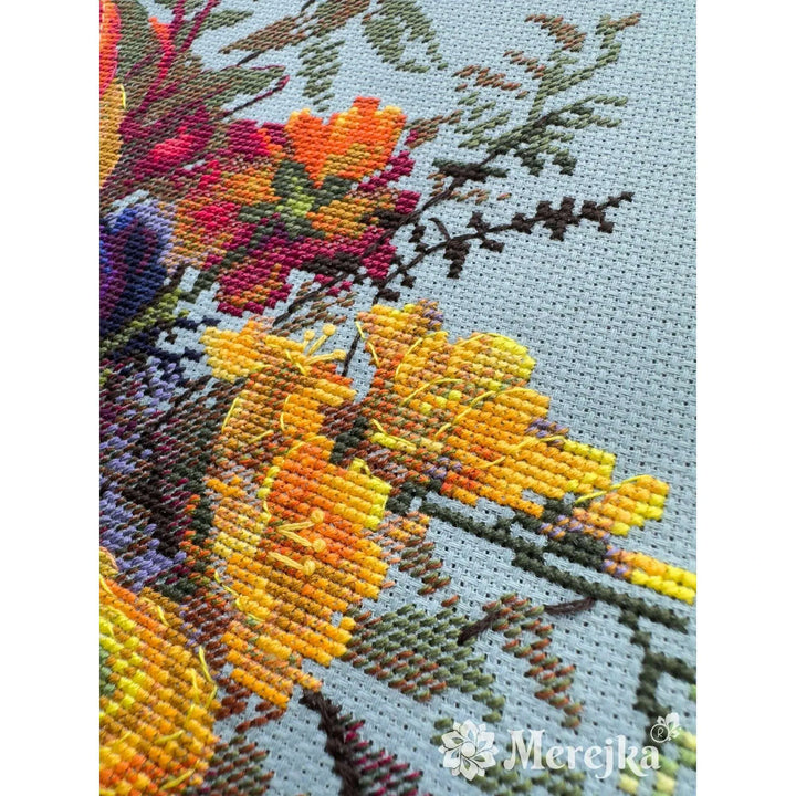 Sunlit Petals K-270 Counted Cross-Stitch Kit