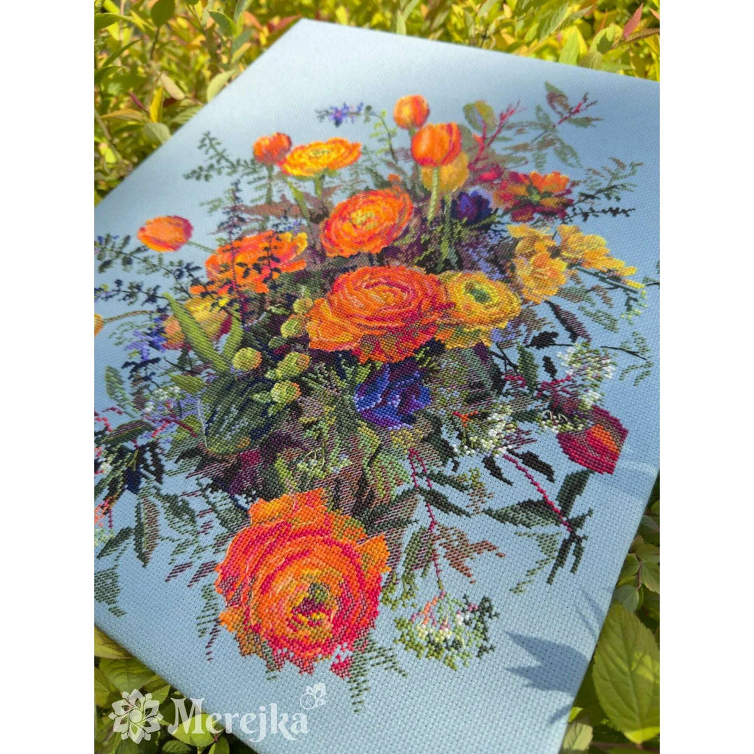 Sunlit Petals K-270 Counted Cross-Stitch Kit