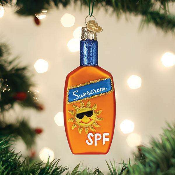 Old World Christmas Sunscreen Blown Glass Ornament