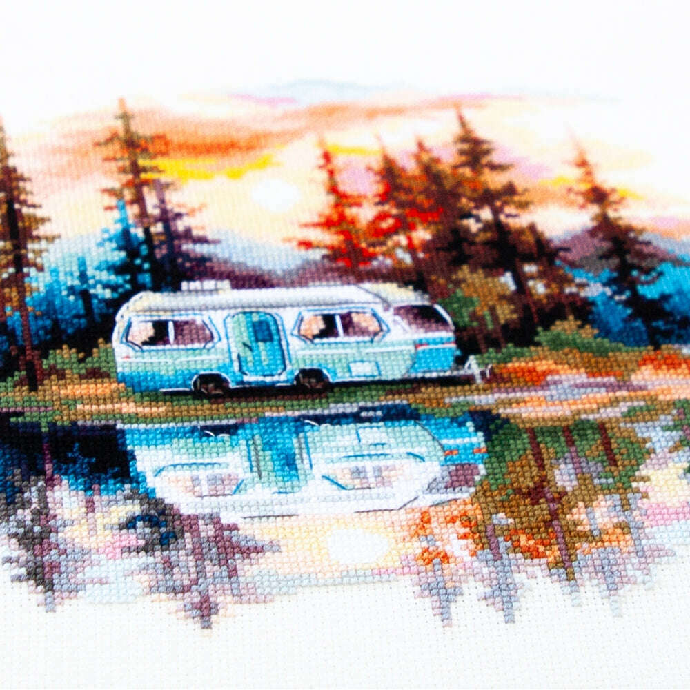 Sunset at the Lake 70-11 Counted Cross-Stitch Kit