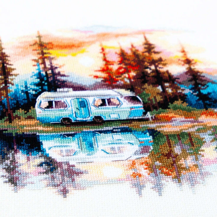 Sunset at the Lake 70-11 Counted Cross-Stitch Kit