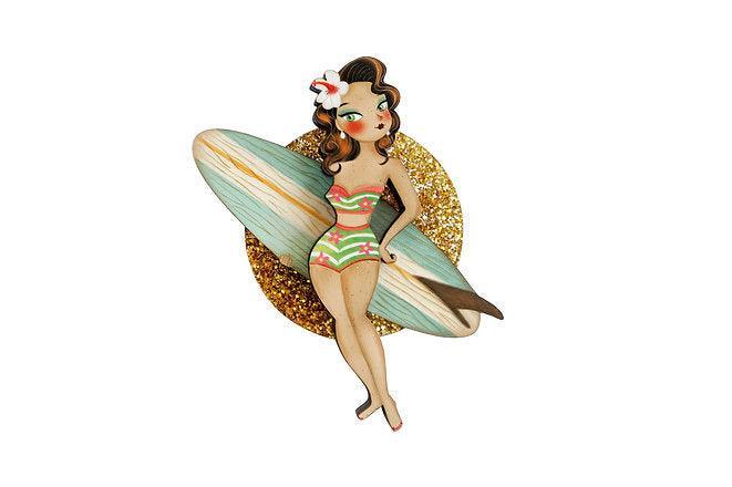 Surfer Girl Brooch by Laliblue - Quirks!