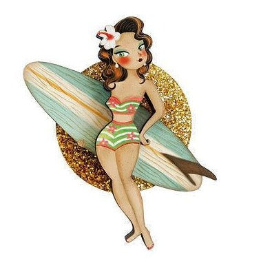 Surfer Girl Brooch by Laliblue - Quirks!