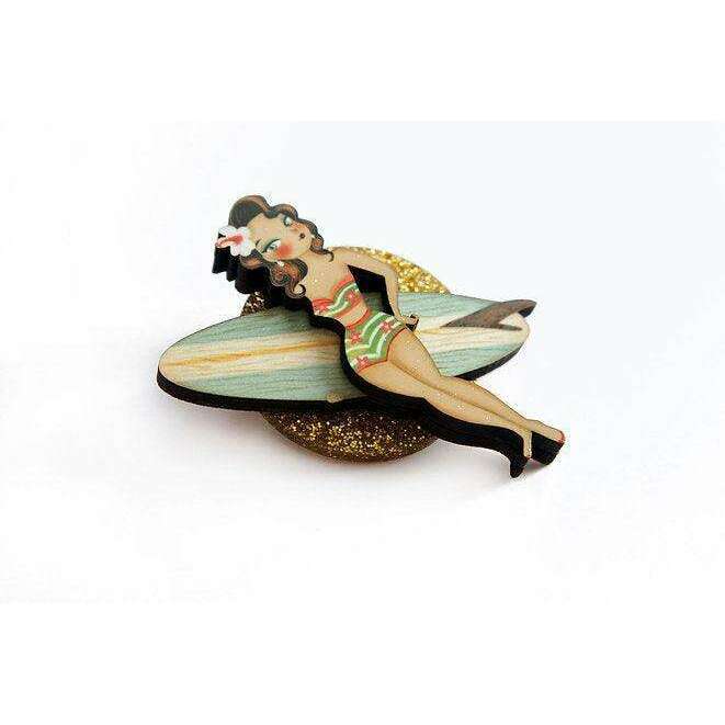 Surfer Girl Brooch by Laliblue - Quirks!