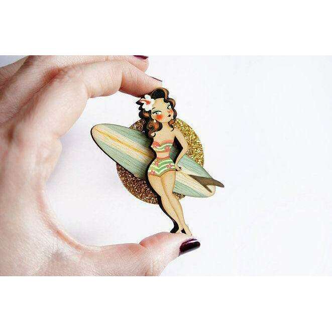Surfer Girl Brooch by Laliblue - Quirks!