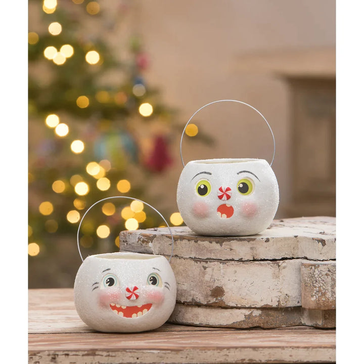 Surprised Snowman Bucket Petite by Bethany Lowe - Quirks!