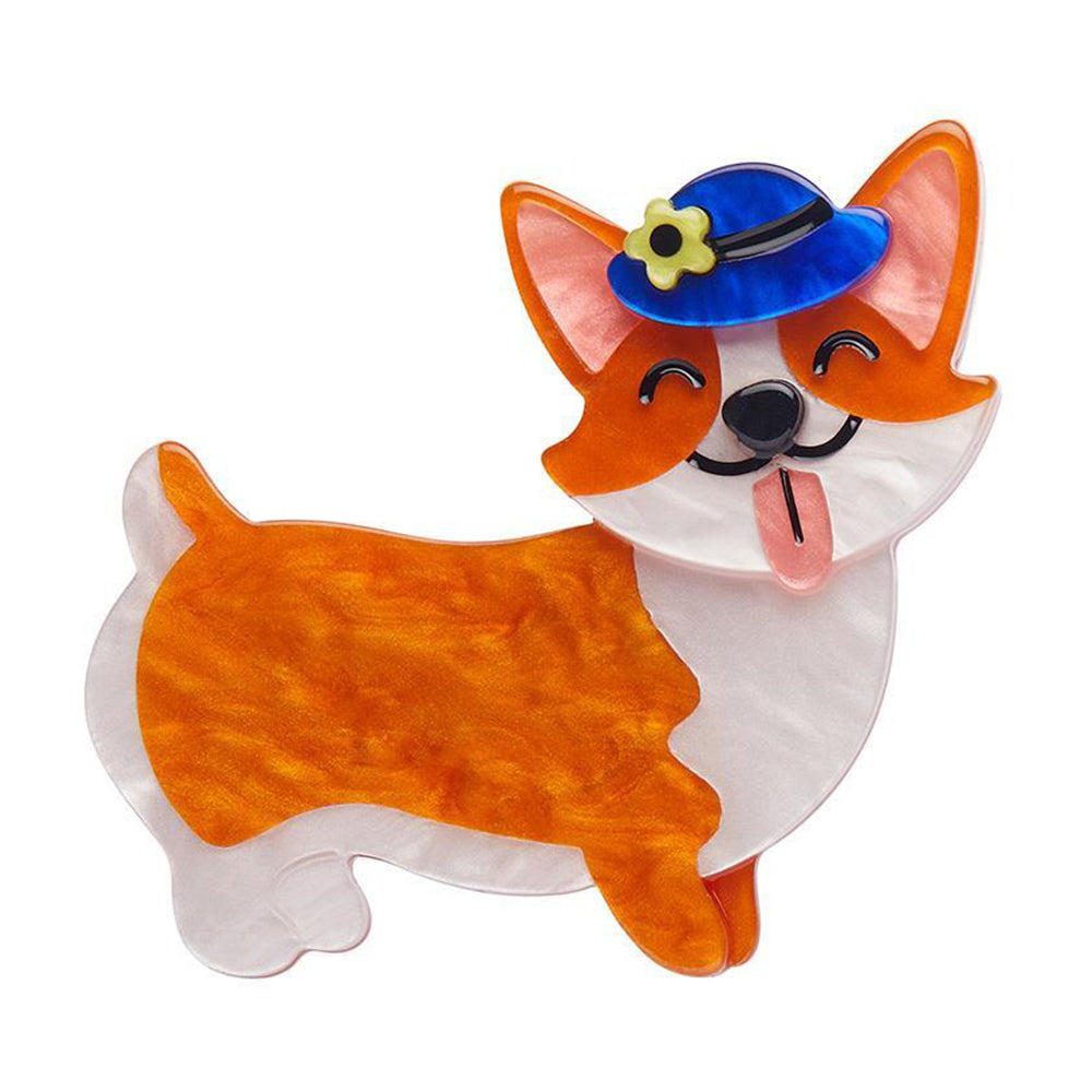 Susan the Corgi Brooch by Erstwilder image