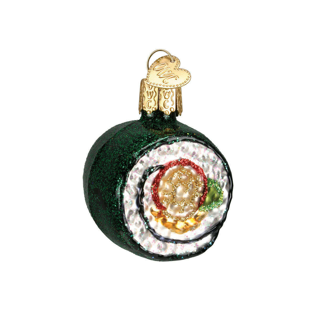 Old World Christmas Sushi Roll Blown Glass Ornament