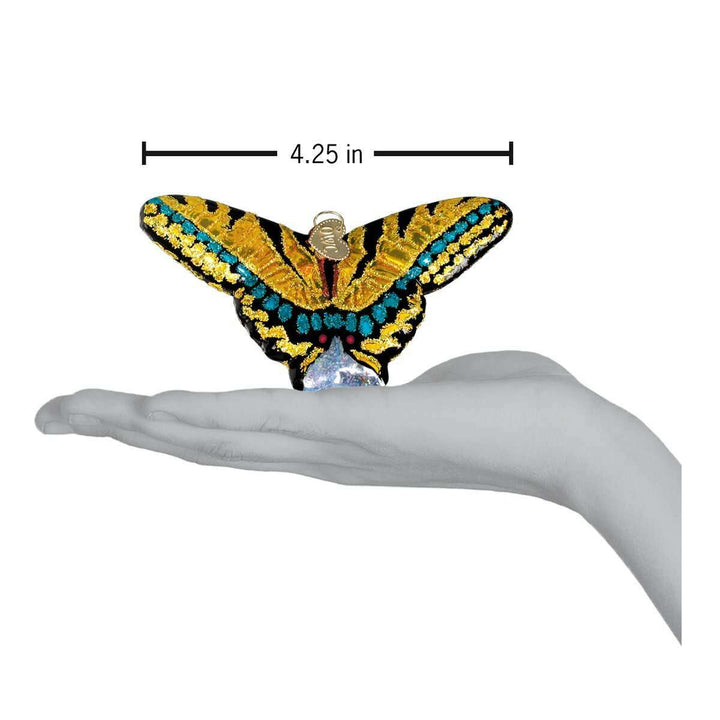 Old World Christmas Swallowtail Butterfly Blown Glass Ornament