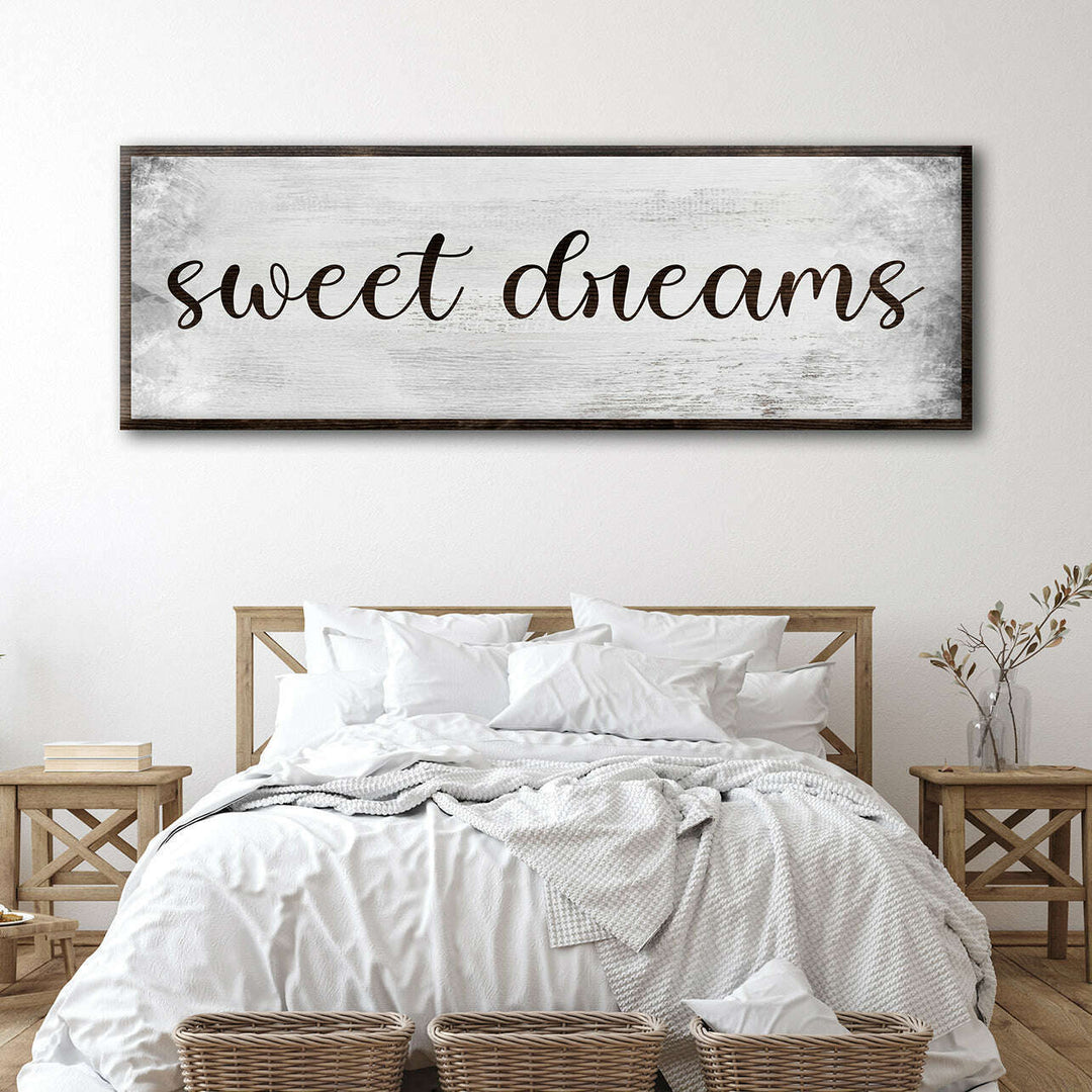 Sweet Dreams Bedroom Grunge Sign