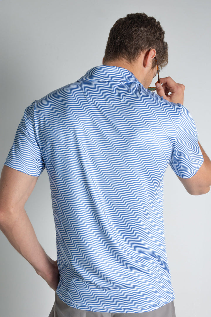 The Swim Lesson | Blue Wave Tropical Men’s Polo