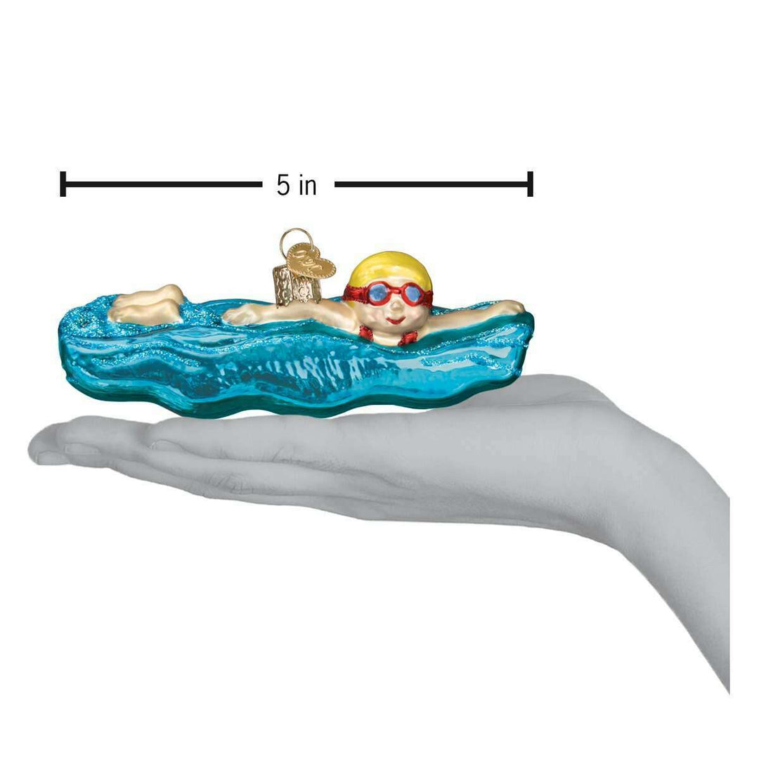 Old World Christmas Swimming Blown Glass Ornament