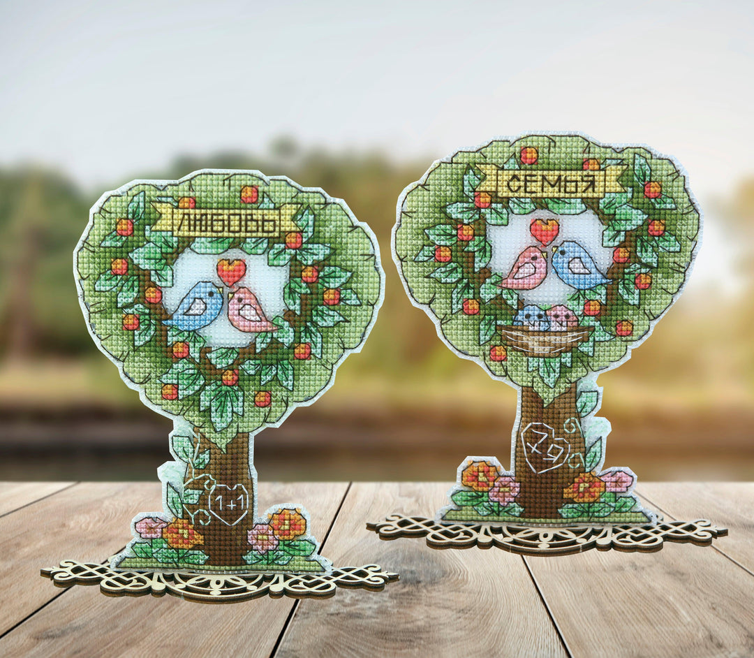 T-69C Counted cross stitch kit Crystal Art "Amulets. Family tree"