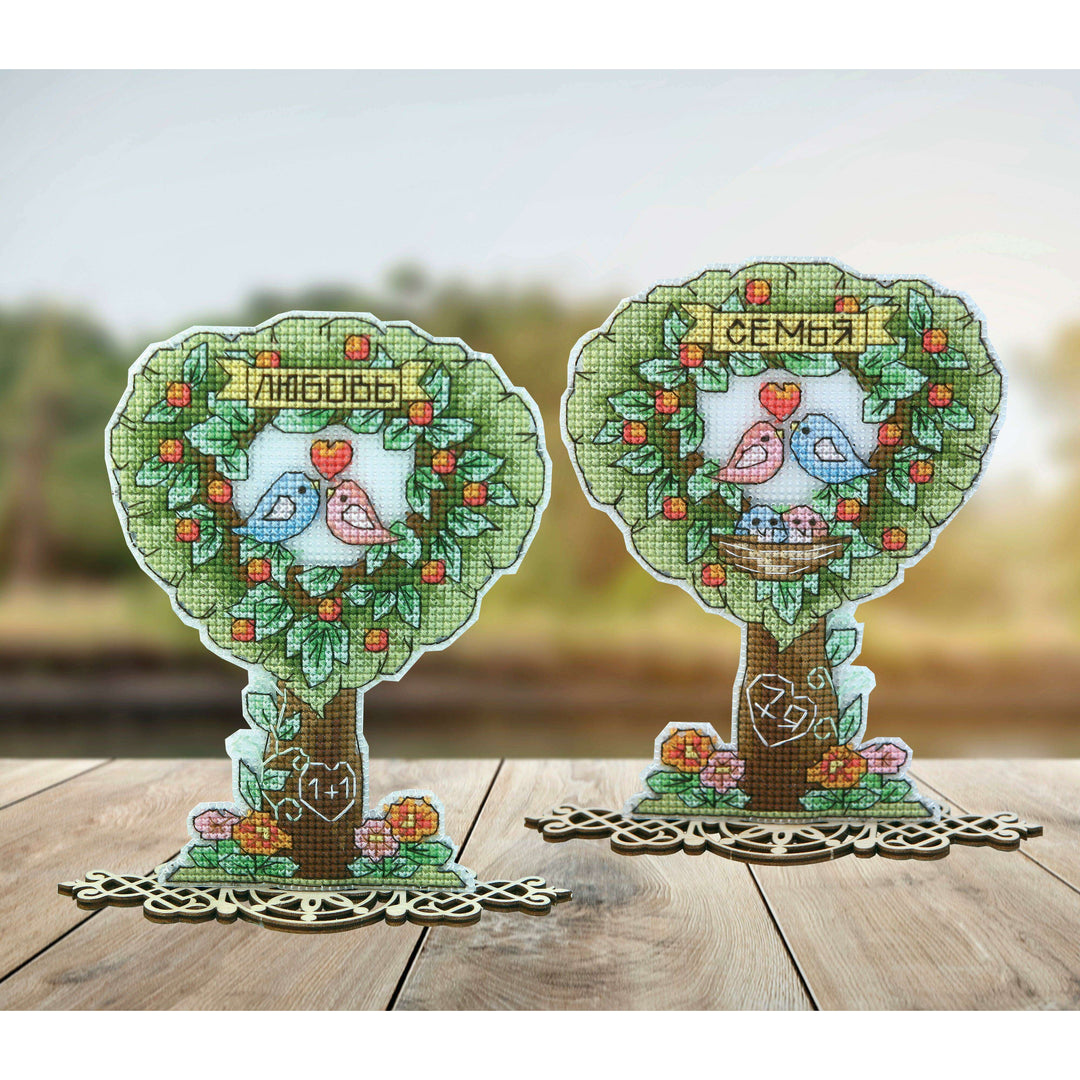 T-69C Counted cross stitch kit Crystal Art "Amulets. Family tree"