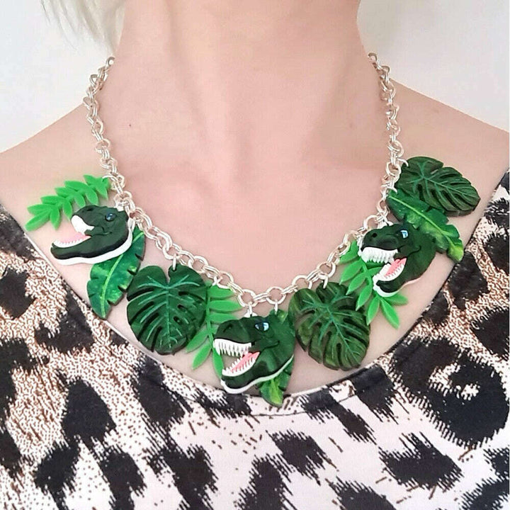 T Rex Dinosaur Charm Necklace by Cherryloco Jewellery 3