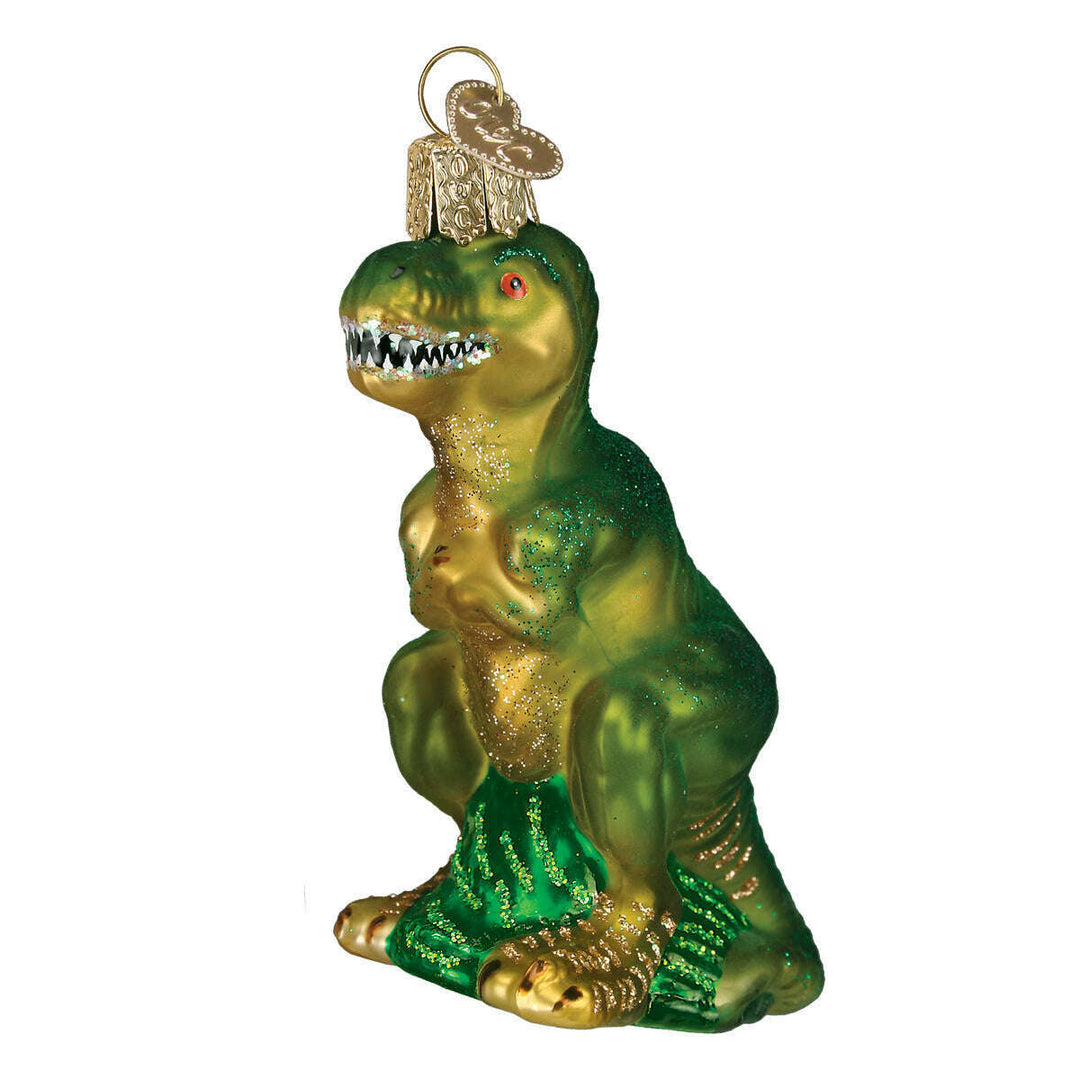 Old World Christmas T-Rex Blown Glass Ornament