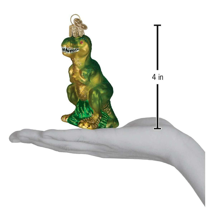 Old World Christmas T-Rex Blown Glass Ornament