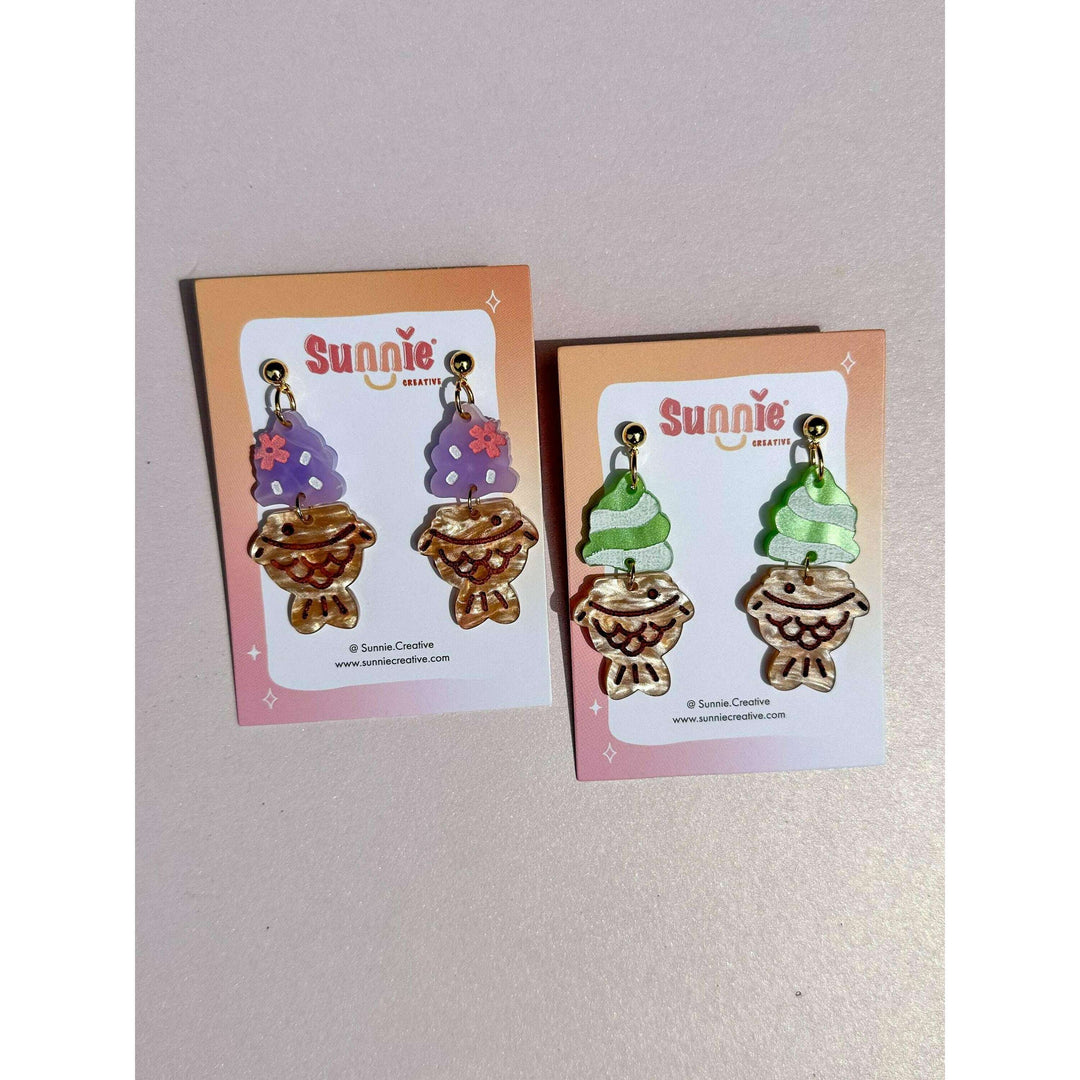 Taiyaki Ice Cream Earrings