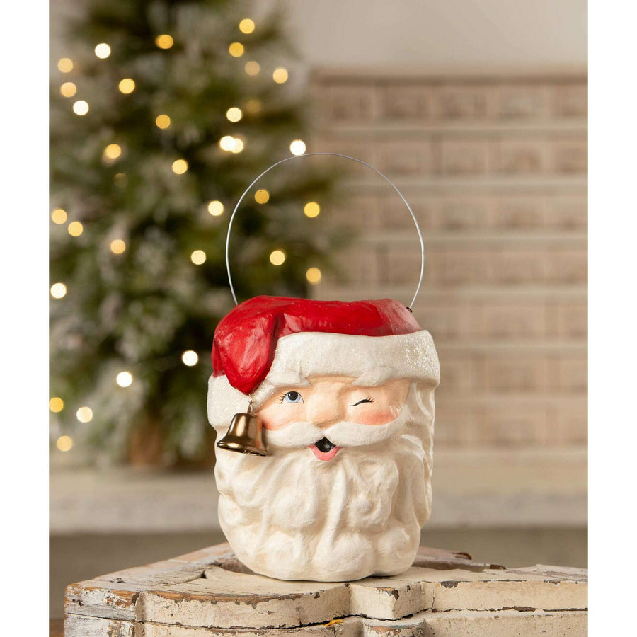 Tall Santa Bucket by Bethany Lowe Designs, christmas decor