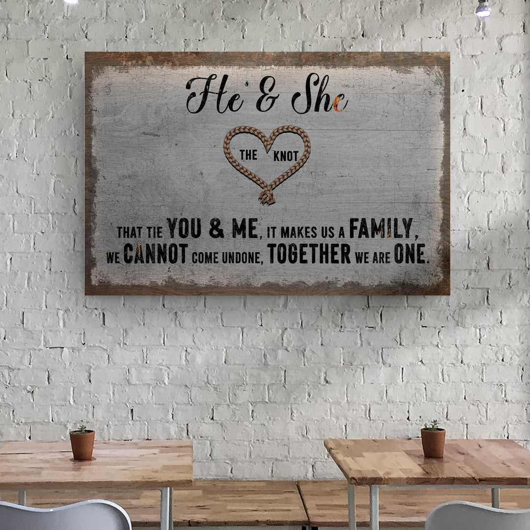 He And She You And Me Together Sign