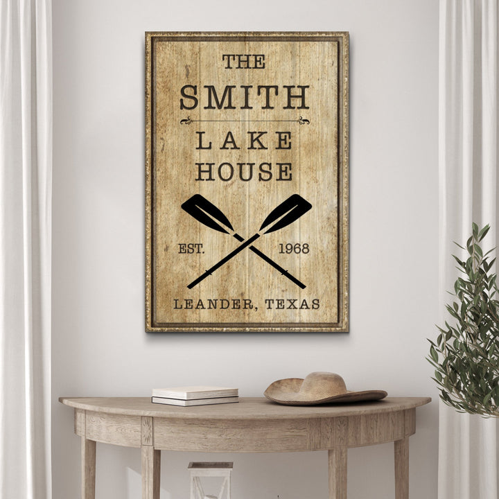 Family Lake House Rustic Sign II
