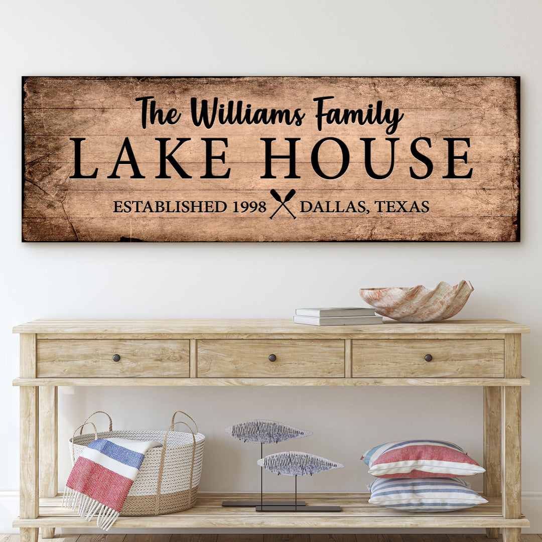 Family Lake House Sign VI
