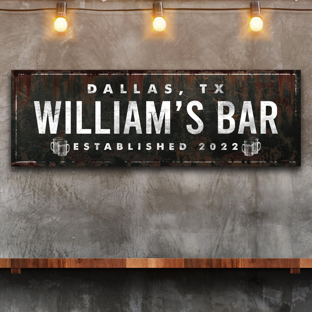 Rustic Bar Sign