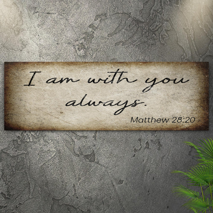 Matthew 28:20 - I Am With You Always Sign II