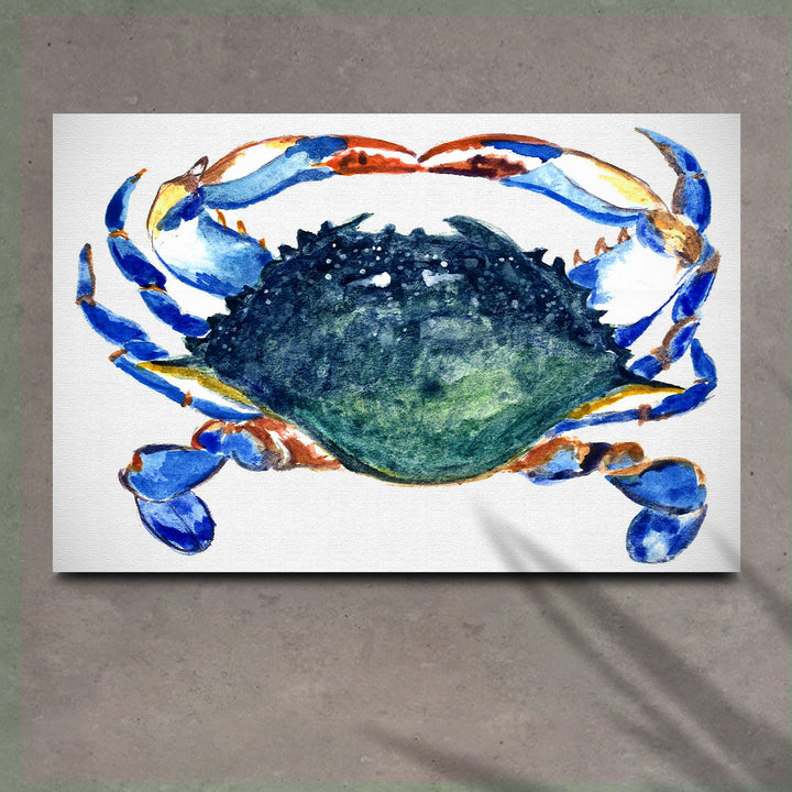 Crab Art Watercolor Canvas Wall Art