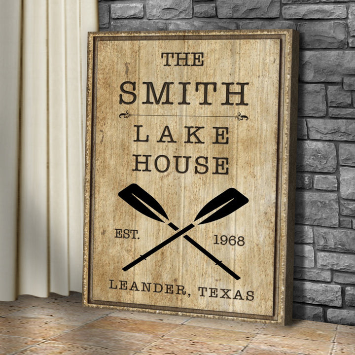Family Lake House Rustic Sign II