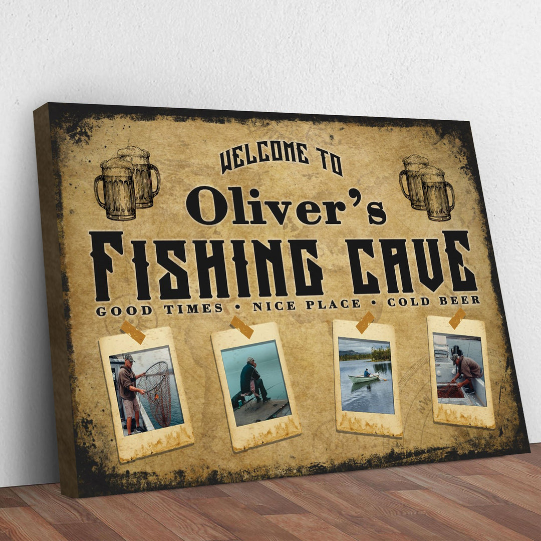 Welcome Fishing Cave Sign