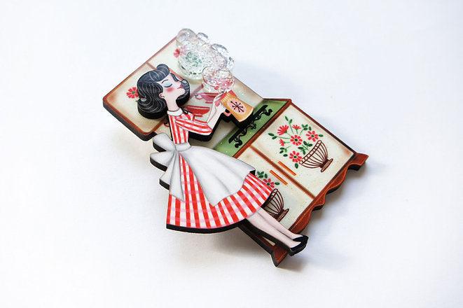 Tea Pin Up Brooch by LaliBlue - Quirks!