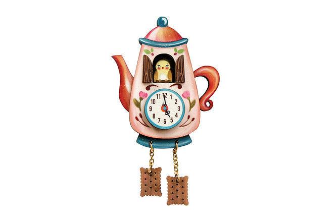 Teapot Clock Brooch by LaliBlue - Quirks!