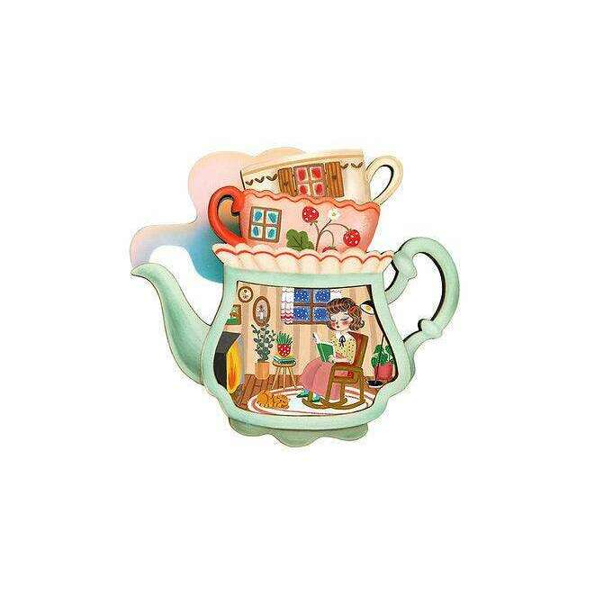Teapot House Brooch by LaliBlue - Quirks!