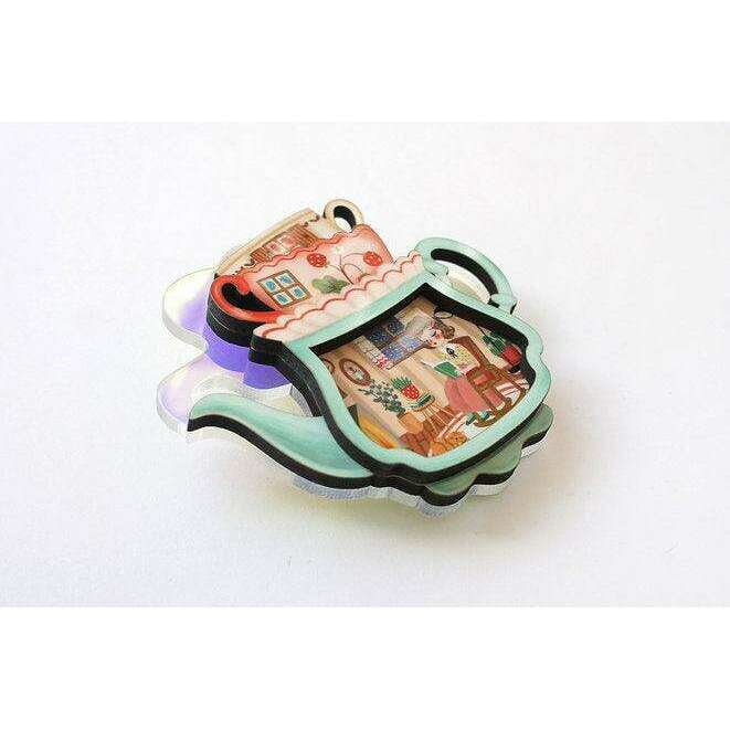 Teapot House Brooch by LaliBlue - Quirks!