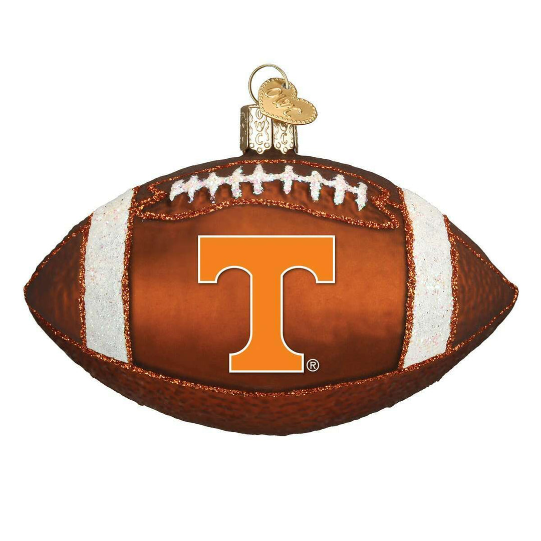 Old World Christmas Tennessee Volunteers Football Blown Glass Ornament