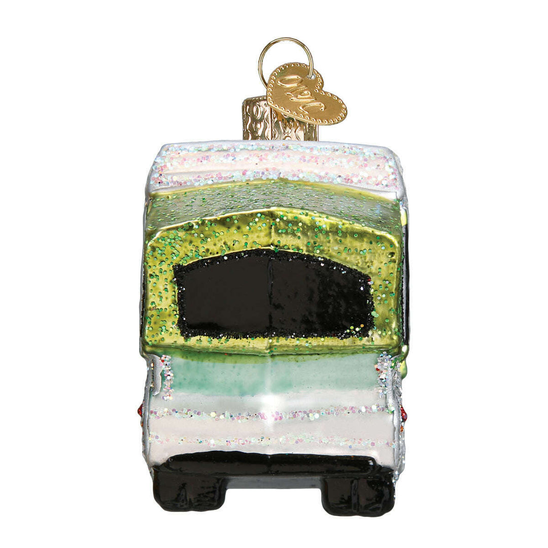 Old World Christmas Tent Camper Blown Glass Ornament