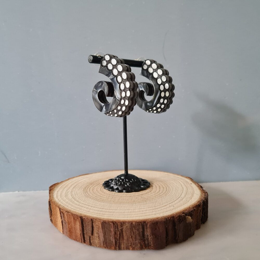Tentacle Hoop Statement Studs by Cherryloco Jewellery 2