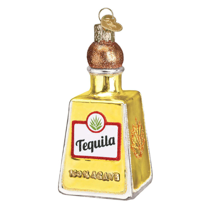 Old World Christmas Tequila Bottle Blown Glass Ornament