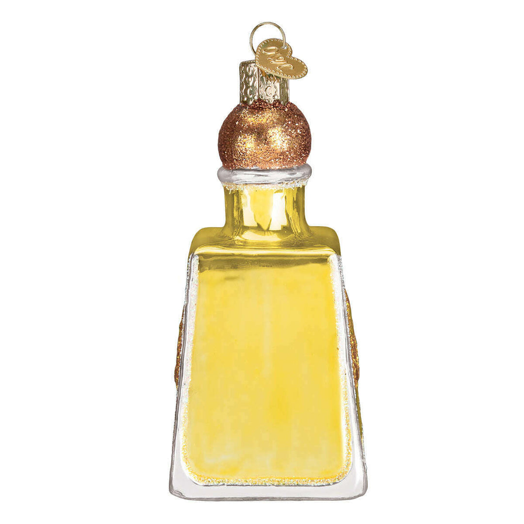 Old World Christmas Tequila Bottle Blown Glass Ornament