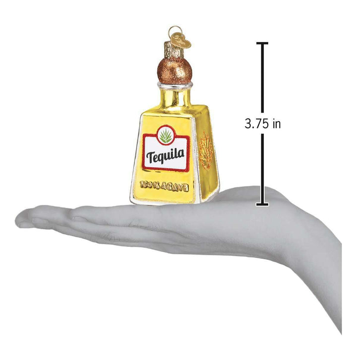 Old World Christmas Tequila Bottle Blown Glass Ornament