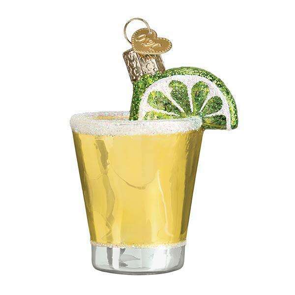Old World Christmas Tequila Shot Blown Glass Ornament